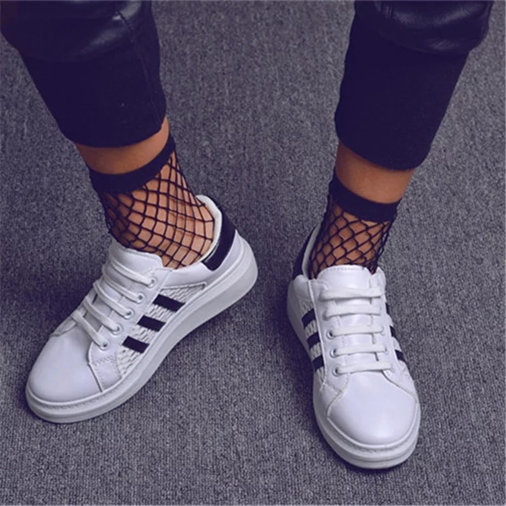 Fishnet Anklet Socks Black Stockings - Picture 3 of 5
